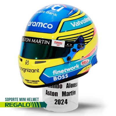 Casco Mini Helmet 1:2 Fernando Alonso 'Aston Martin 2024'