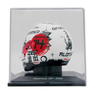 Mini casco 1:5 Fernando Alonso 'Aston Martin 2023' GP